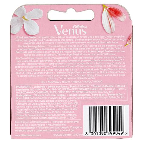 Gillette Venus Lamette Rasoi Donna Comfortglide Spa Breeze Per Rasoio A