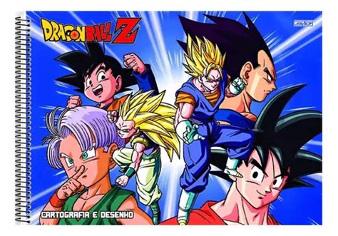 Caderno Desenho Capa Dura Fls Dragon Ball Z S O Domingos