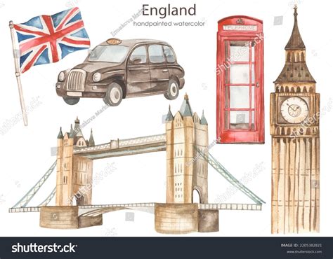 London Watercolor Over 3313 Royalty Free Licensable Stock