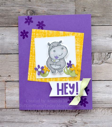 Did You Stamp Today Hippo Hey Stampin Up Hippest Hippos Stamping