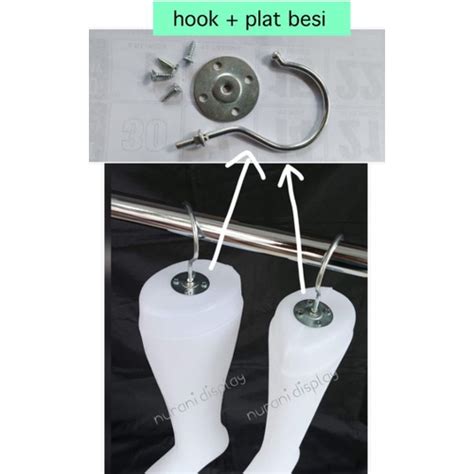 jual pengait hook  plat bulat besi gantungan shopee indonesia