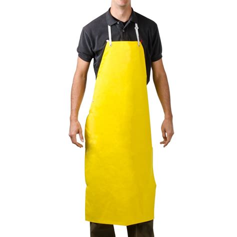 San Jamar 615nba Y Neoprene Yellow Bib Dishwashing Apron