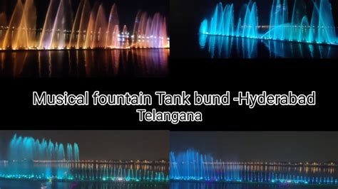 Indias Largest Musical Floating Fountain Hussain Sagar Tank Bund