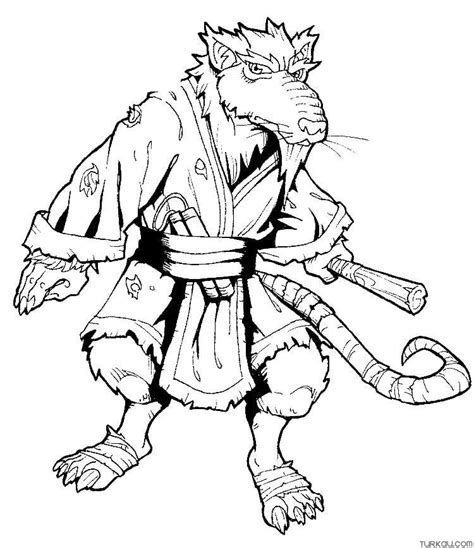 Tmnt Splinter Coloring Page Turkau Coloring Home