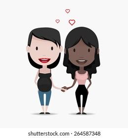 Pregnant Lesbian Couple Over Royalty Free Licensable Stock Vectors Vector Art Shutterstock
