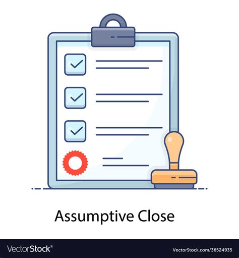 Assumptive Close Royalty Free Vector Image Vectorstock