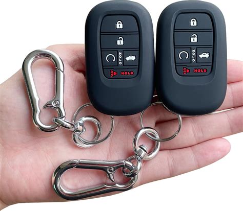 Runzuie 2pcs Remote Key Fob Cover For 2022 2023 Honda Accord Civic Hr V Cr V Pilot