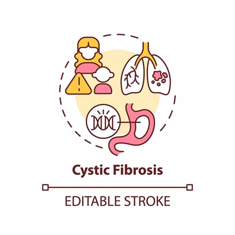 Cystic Fibrosis Concept Icon Respiratory And Digestive Systems Hereditary Disease Abstract