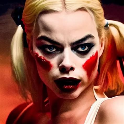 Margot Robbie As Real Life Harley Quinn Cinematic Stable Diffusion