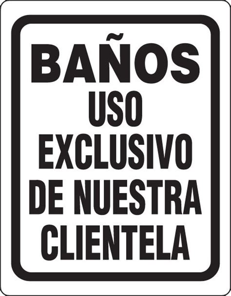 SENAL BANO EXCLUSIVO P CLIENTES X UND IN09 Ferrecenca C A