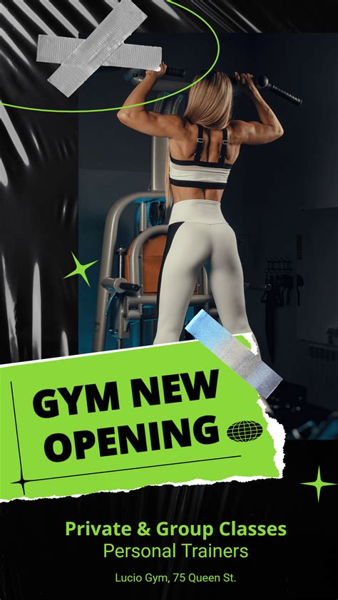 Fdbod003 常规 健身房开业宣传电商竖版海报gym Grand Opening New Store Promo Ecommerce