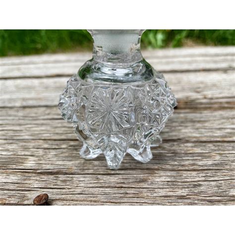 30s Vintage Clear Cut Glass Perfume Bottle Shop Thrilling