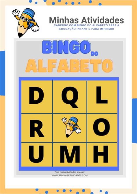 Atividades De Bingo Alfab Tico Para Imprimir