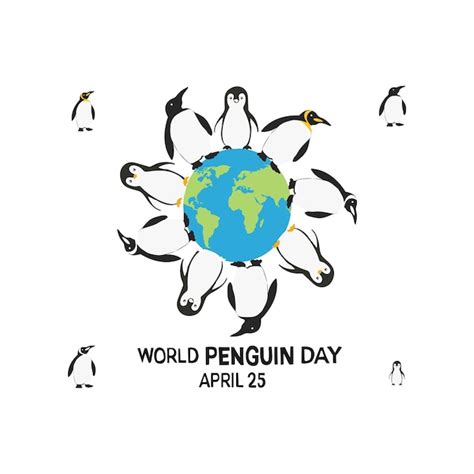 Dia Mundial Do Pinguim Ilustra O Vetorial Vetor Premium