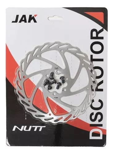 Disco Rotor 160mm Jak Mtb Speed Gravel Freio Disco 6 Furos Cor Prateado