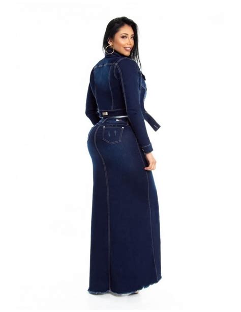Conjunto Largo Con Falda Pitbull 6714 Kaprichos Moda Latina