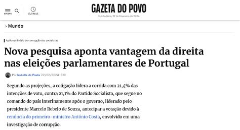 Gazeta do Povo cita pesquisa realizada pela Paraná Pesquisas em