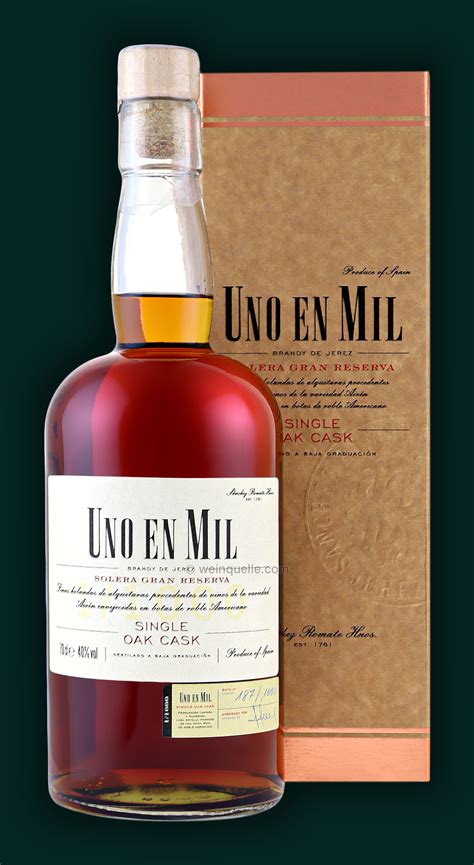 Uno En Mil Brandy Solera Gran Reserva 3595 € Weinquelle Lühmann