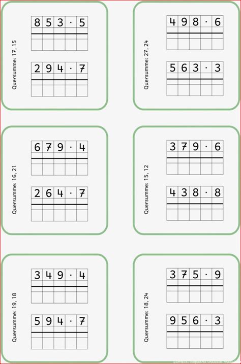 Perfekt Schriftliches Multiplizieren Grundschule Arbeitsbl Tter Sie