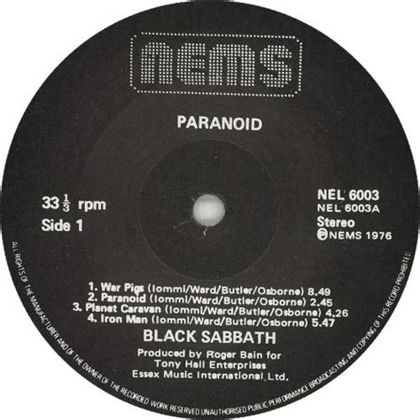 Black Sabbath Paranoid Gatefold Uk Vinyl Lp Album Lp Record 748168