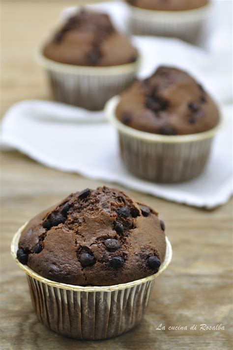 Muffin Al Cioccolato Con Gocce Di Cioccolato Senza Burro