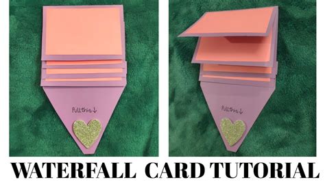 How To Make WATERFALL CARD Tutorial Waterfall Card DIY Tutorial