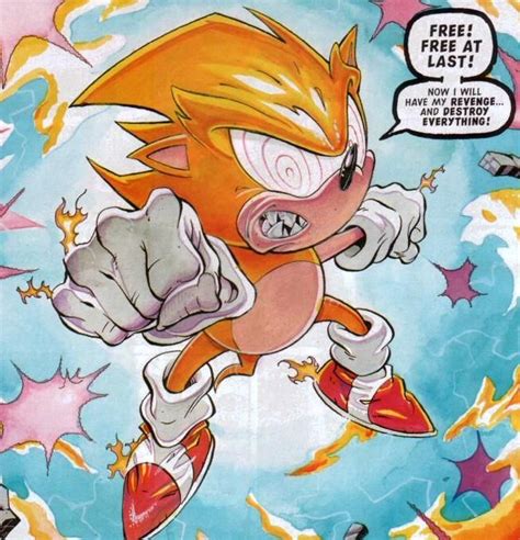 Super Sonic From Sonic The Comic By Richard Elson Sonic Fun