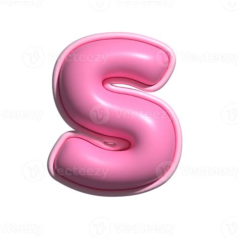 Letter S Pink Alphabet Glossy Png