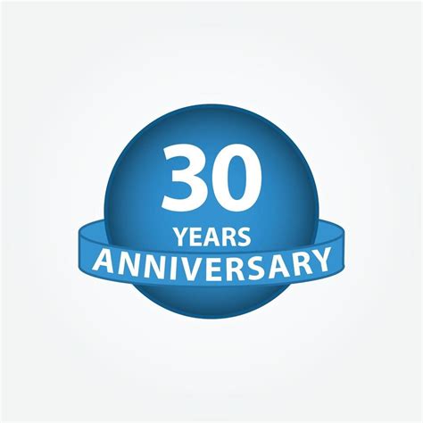 30 Years Anniversary Celebration Vector Template Design Illustration