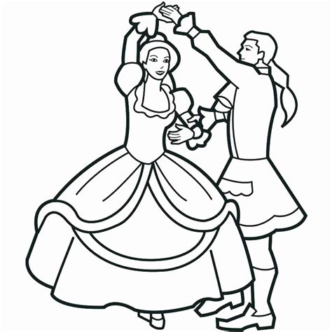 Ballroom Dancing Coloring Pages Sketch Coloring Page