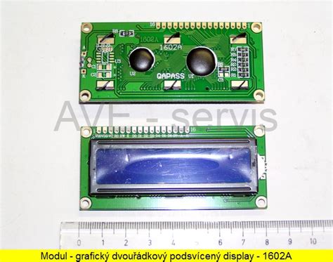 1602A dvouřádkový alfanumerický LCD display