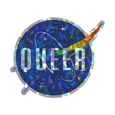 Nasa Themed Space Gay Gay Lgbt Pride Retro Holographic Flake Etsy