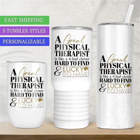 Physical Therapist Appreciation Gift for PT Staff, Personalized Tumbler ...