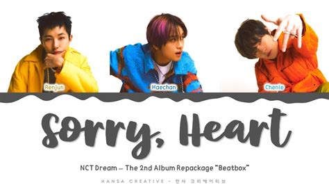 Nct Dream Sorry Heart Lyrics Color Coded Hanromeng Hansagame Youtube