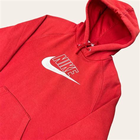 Nike Y2k Hoodie M Embroidered Swoosh And Logo To Depop