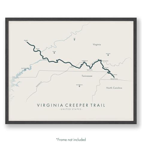 Virginia Creeper Trail Map Virginia Creeper Trail Poster Tell Your