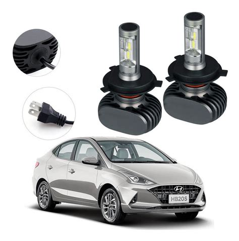 Kit Lâmpadas Ultra Led Farol Alto E Baixo Hb20s 2016 2017 H4 Mercado