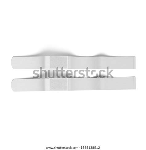 Blank White Paper Wristbands Mockups 3d Stock Illustration 1565138512