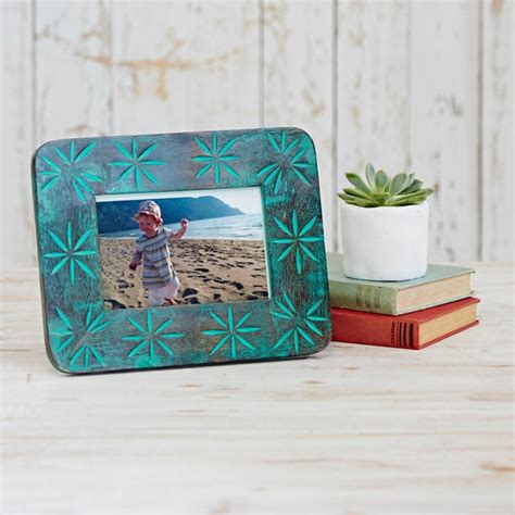 Green Star Mango Wood Photo Frame 4x6 Picture Frame Etsy Uk