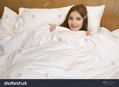Beautiful Brunette Woman Bed Stock Photo Shutterstock
