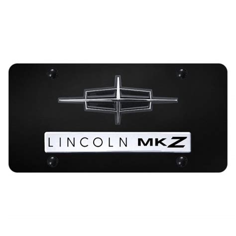 Autogold® License Plate With 3d Chrome Mkz Logo And Lincoln Emblem