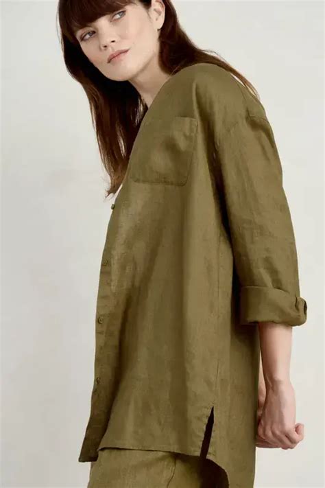 Beach Road Long Line Linen Shirt