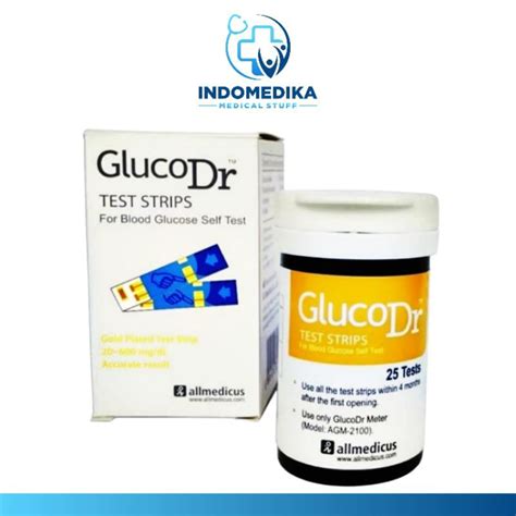 Jual Strip Gula Darah Glucodr Test Strips Gluco Dr Isi 25 Biosensor