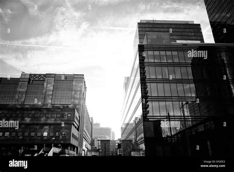 Skyscrapers Against Blue Sky Stock Photo Alamy