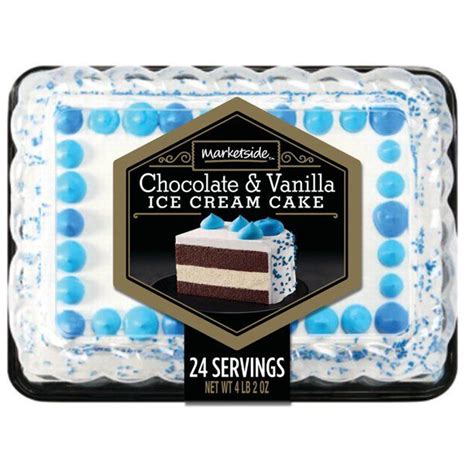 Marketside Ice Cream Cake Chocolate And Vanilla 4lb 2oz Ice Cream Cake Cream