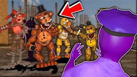 All The Weird Animatronics Are After William Afton Gmod Fnaf Youtube