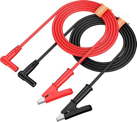 Proster Multimeter Test Leads Pcs Mm Banana Plug To Alligator Clip