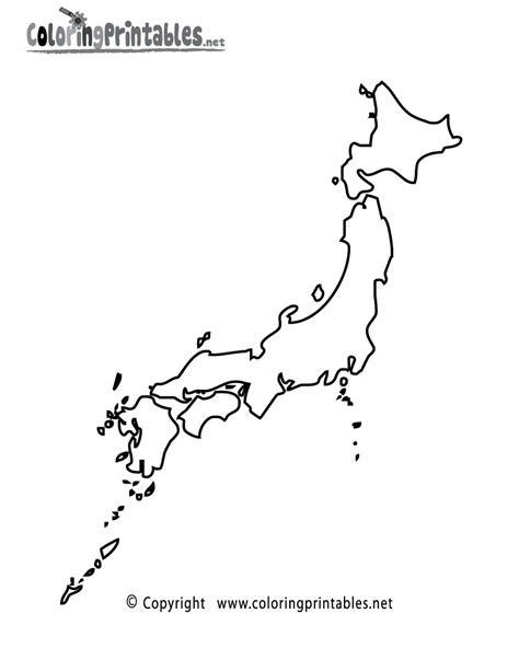 Japan Map Coloring Page A Free Travel Coloring Printable Japan Map Images