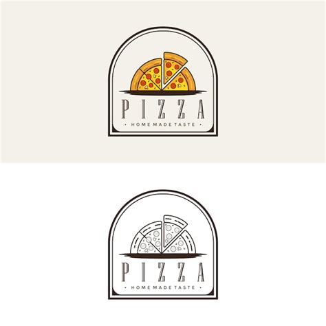 Premium Vector Pizza Cafe Logo Pizza Icon Pizza Illustration Vector