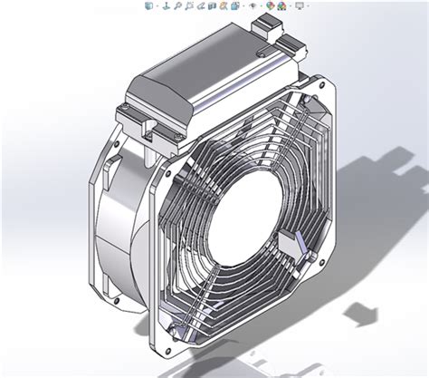 180mm 65mm厚 轴流风扇3d模型下载三维模型solidworks模型 制造云 产品模型